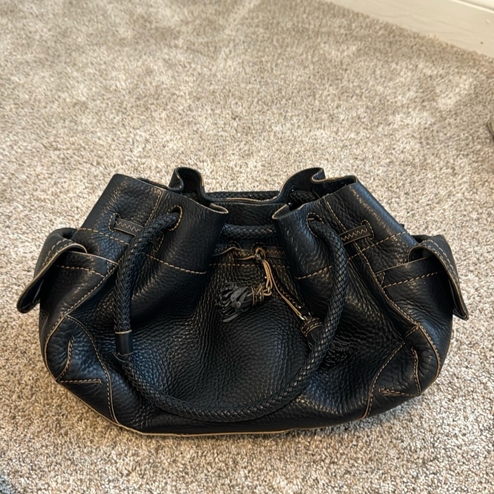 Cole Haan leather black shoulder purse